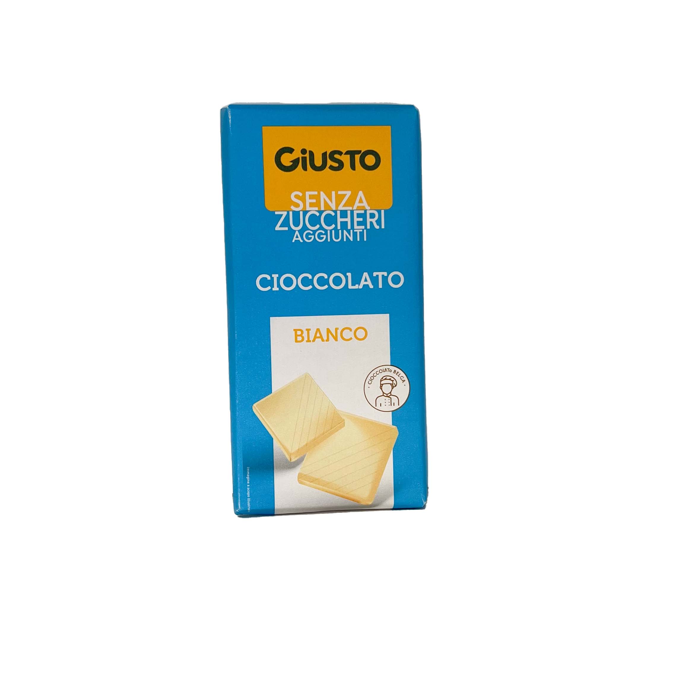 GIUSTO SENZA ZUCCHERO CIOCCOLATO BIANCO 85 G - Farma Nice