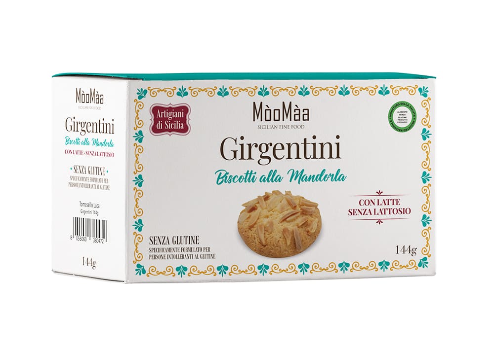 MOOMAA GIRGENTINI BISCOTTI ALLA MANDORLA 144G - Farma Nice