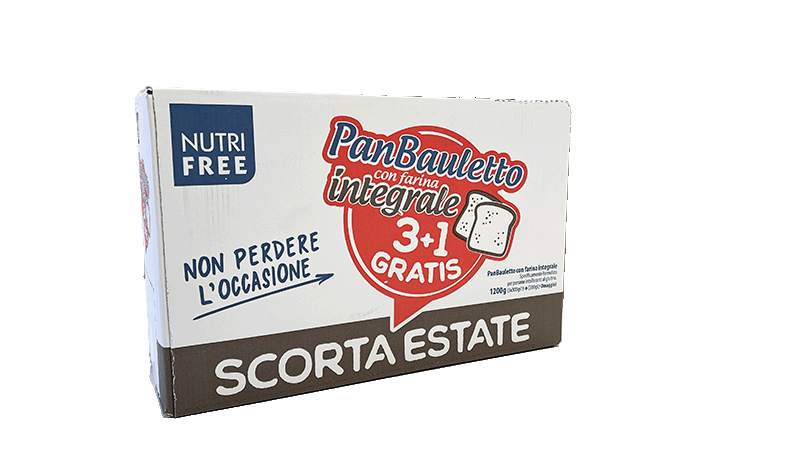 NUTRIFREE PANBAULETTO INTEGRALE PROMO 3+1 4X300 G - Farma Nice