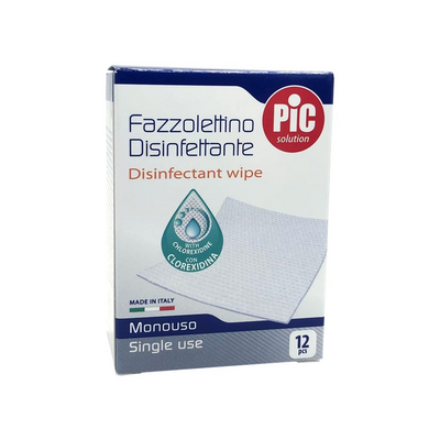 PIC SOLUTION FAZZOLETTINI DISINFETTANTI 12 PEZZI - Farma Nice