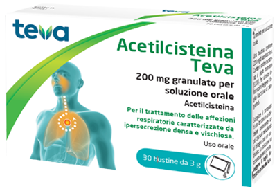 ACETILCISTEINA TEVA*30BS 200MG - Farma Nice