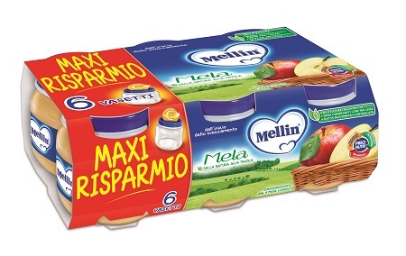 MELLIN OMOGENEIZZATO MELA 100 G 6 PEZZI - Farma Nice