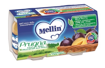 MELLIN OMOGENEIZZATO PRUGNA MELA 100 G 2 PEZZI - Farma Nice