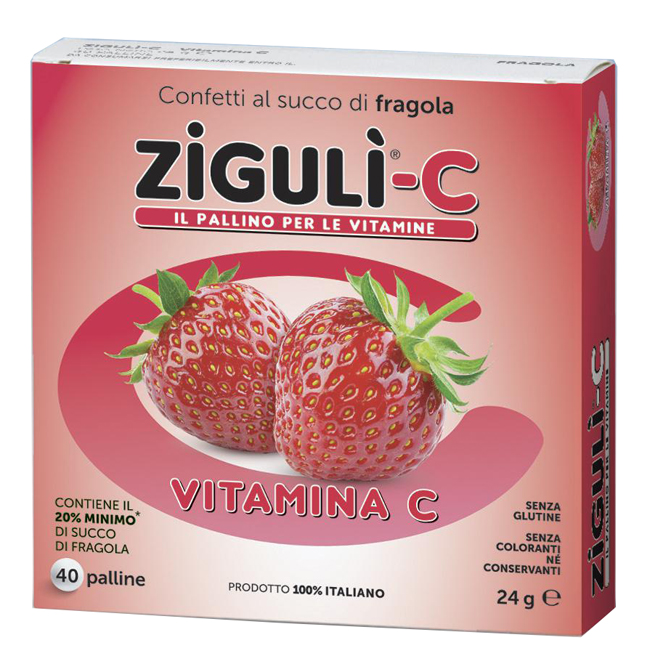 ZIGULI C FRAGOLA 40 CONFETTI 24 G - Farma Nice