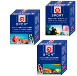 TAPPO AURICOLARE IN SILICONE PIC SPORT PER ADULTI 2 PEZZI - Farma Nice