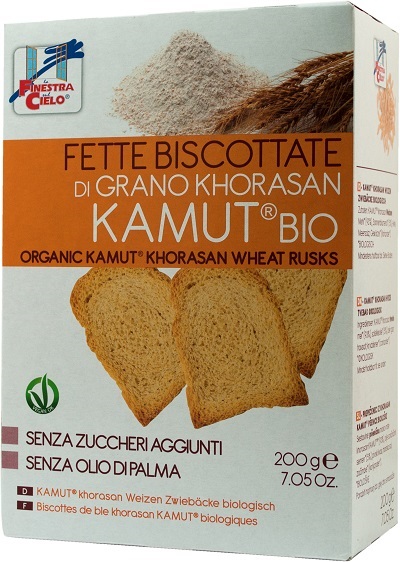 FSC FETTE BISCOTTATE DI KAMUT BIO SENZA ZUCCHERI AGGIUNTI CON OLIO DI GIRASOLE SENZA OLIO DI PALMA 200 G - Farma Nice
