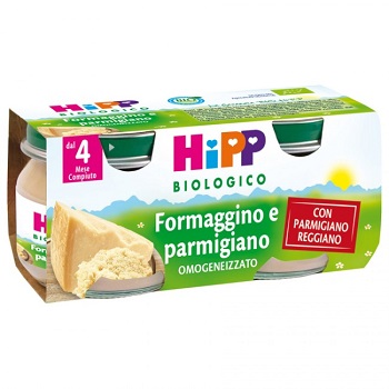 HIPP BIO OMOGENEIZZATO FORMAGGINO AI TRE FORMAGGI 2X80 G - Farma Nice