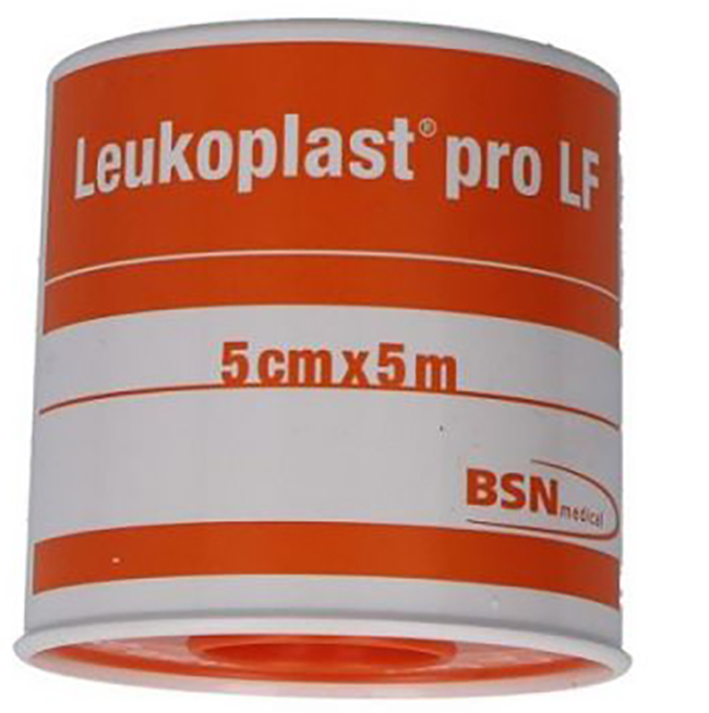 CEROTTO CHIRURGICO PER FISSAGGIO MEDICAZIONI LEUKOPLAST PRO LF SUPPORTO VISCOSA MASSA ADESIVA RESINA SINTETICA LANOLINA OSSIDO DI ZINCO CON LATTICE NATURALE 5X500CM - Farma Nice
