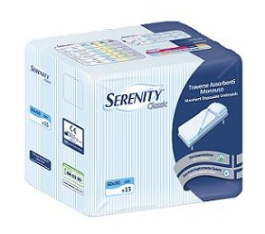 TRAVERSA SALVAMATERASSO PER INCONTINENZA SERENITY CLASSIC RIMBOCCABILE MISURA 80X180CM 30 PEZZI - Farma Nice