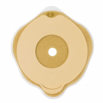 PLACCA PIANA FLEXIMA KEY 50 MM CON PROTETTORE CUTANEO IDROCOLLOIDALE E FLANGIA 5 PEZZI - Farma Nice