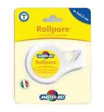 CEROTTO IN ROCCHETTO MASTER-AID ROLLPORE TESSUTO NON TESSUTO CON DISPENSER 2,5CM X 5 M - Farma Nice