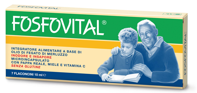 FOSFOVITAL OLIO FEGATO DI MERLUZZO 7 FLACONCINI - Farma Nice