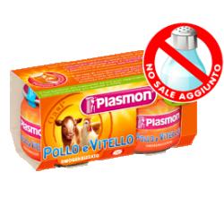 PLASMON OMOGENEIZZATO VITELLO POLLO 80 G X 2 PEZZI - Farma Nice