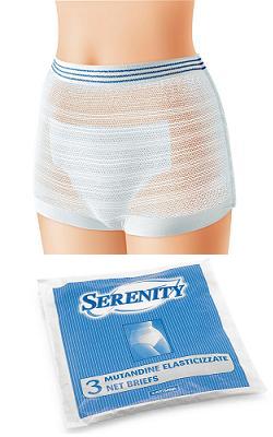 MUTANDINA ELASTICA RETTANGOLARE A RETE SERENITY M 3 PEZZI - Farma Nice