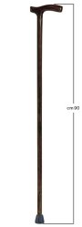 BASTONE IMPUGNATURA ANATOMICA DONNA LEGNO LUCIDO SCURO - Farma Nice