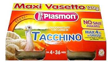 PLASMON OMOGENEIZZATO TACCHINO 120 G X 2 PEZZI - Farma Nice