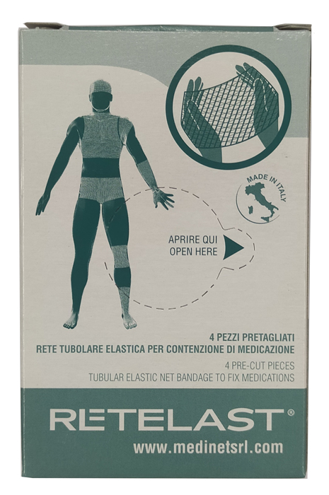 RETE TUBOLARE RETELAST ELASTICA PRETAGLIATA BIANCA PER TESTA O COSCIA 4 PEZZI - Farma Nice