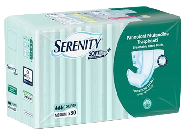 PANNOLONE PER INCONTINENZA A MUTANDINA SERENITY SOFTDRY+ ALOE SUPER MEDIUM 30 PEZZI - Farma Nice