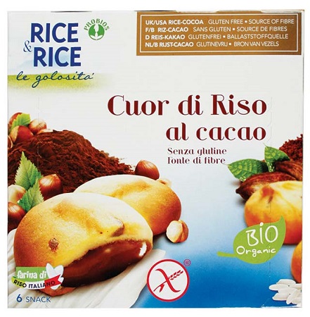 RICE&RICE CUOR DI RISO AL CACAO 6 X 33 G - Farma Nice