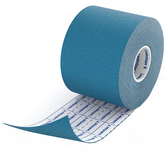 BENDA ADESIVA LEUKOTAPE K PER TAPING FISIOTERAPICO LARGHEZZA 5 CM LUNGHEZZA 5 M COLORE BLU IN ROTOLO - Farma Nice