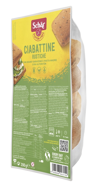 SCHAR CIABATTINE RUSTICHE SENZA LATTOSIO 200 G - Farma Nice