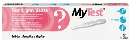 TEST DI GRAVIDANZA RAPIDO HCG MYTEST 1 PEZZO - Farma Nice