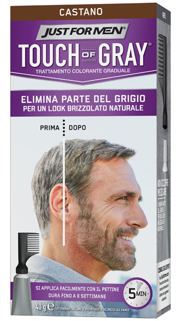 JUST FOR MEN TOUCH OF GRAY CASTANO 40 G - Farma Nice