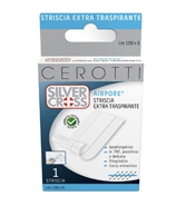 CEROTTO SILVER CROSS STRIP AIRPORE 100X9 CM 1 PEZZO - Farma Nice