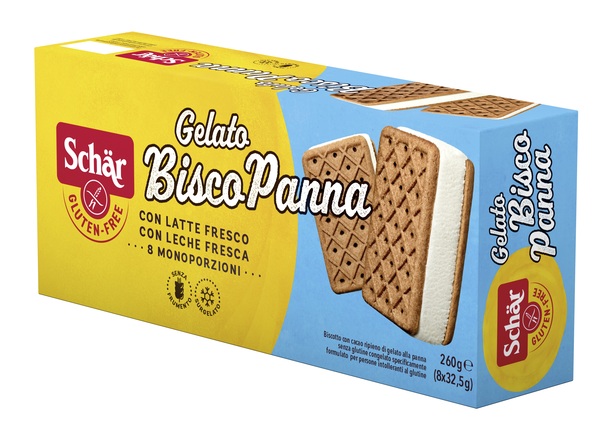 SCHAR SURGELATI GELATO BISCO PANNA CON LATTE FRESCO 8 PEZZI DA 32,5 G - Farma Nice
