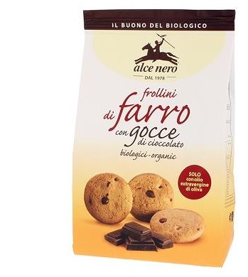 FROLLINI DI FARRO CON GOCCE CIOCCOLATO BIO 300 G - Farma Nice