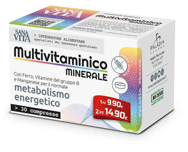 SANAVITA MULTIVITAMINICO MINERALE 30 COMPRESSE - Farma Nice