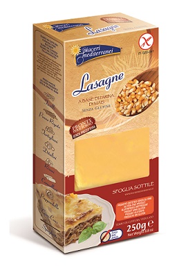 PIACERI MEDITERRANEI PASTA FARINA MAIS LASAGNE 250 G - Farma Nice