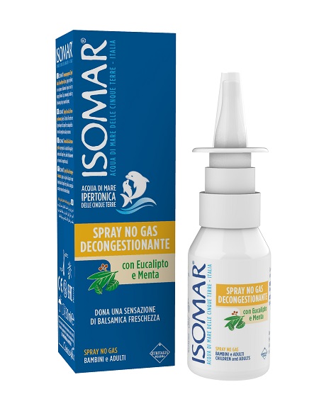 ISOMAR SOLUZIONE ACQUA MARE NASO IPERTONICA NASO SPRAY DECONGESTIONANTE 30 ML - Farma Nice