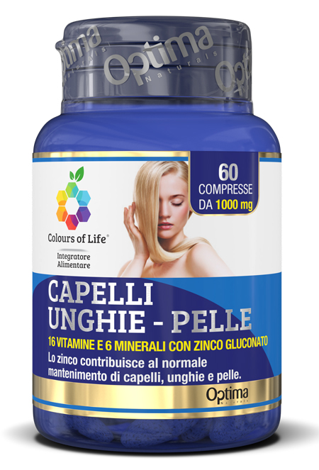 COLOURS OF LIFE CAPELLI UNGHIE PELLE 60 COMPRESSE 1000 MG - Farma Nice