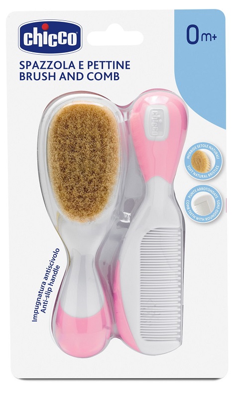 CHICCO SPAZZOLA + PETTINE ROSA - Farma Nice