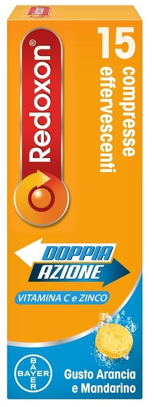 REDOXON DOPPIA AZIONE 15 COMPRESSE EFFERVESCENTI VITAMINA C ZINCO ARANCIA E MANDARINO 45,78 G - Farma Nice