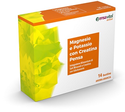 MAGNESIO E POTASSIO CON CREATINA ARANCIA PENSA 14 BUSTINE - Farma Nice