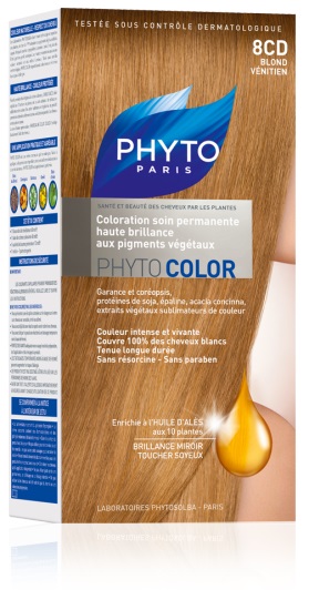 PHYTOCOLOR 8CD BIONDO CHIARO RAMATO DORATO 2014 KIT CONTENENTE FLACONE 60 ML + TUBO 40 ML + BUSTINA 12 ML - Farma Nice