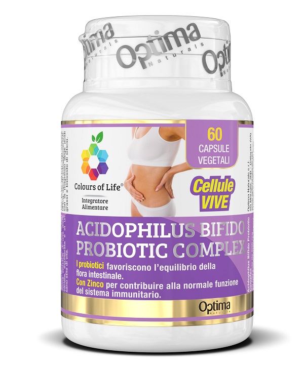 COLOURS OF LIFE ACIDOPHILUS BIFIDO COMPLEX 60 CAPSULE VEGETALI 500 MG - Farma Nice