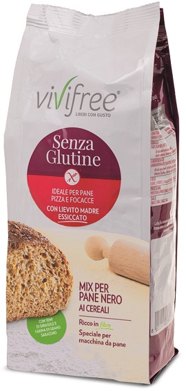 VIVIFREE PREPARATO PANE NERO SENZA GLUTINE 500 G - Farma Nice