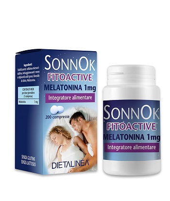 SONNOK FITOACTIVE MELATONINA 1MG 200 COMPRESSE DIETALINEA - Farma Nice