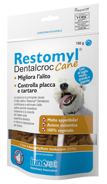 RESTOMYL DENTALCROC CANI TAGLIA MEDIA GRANDE E GIGANTE BUSTA 150 G - Farma Nice