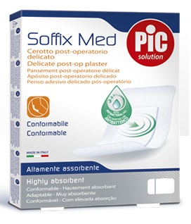 CEROTTO PIC SOFFIX MED IN TNT CON TAMPONE CENTRALE ASSORBENTE STERILE MONOUSO 30X10 CM STERILI ANTIBATTERICO 3 PEZZI - Farma Nice