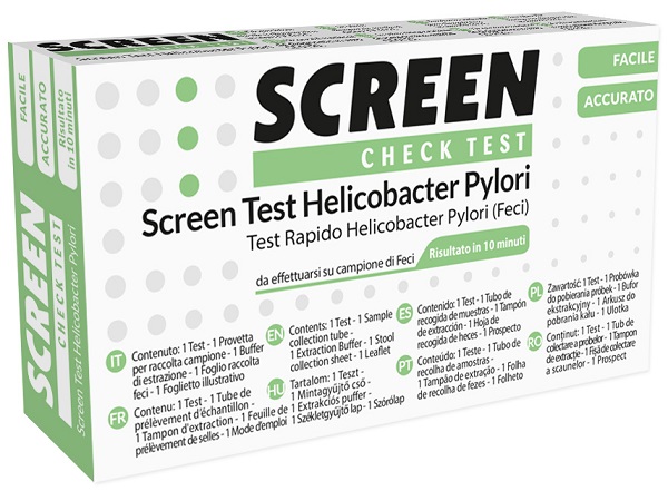 SCREEN TEST RAPIDO ANTIGENI HELICOBACTER PYLORI FECI UMANE - Farma Nice