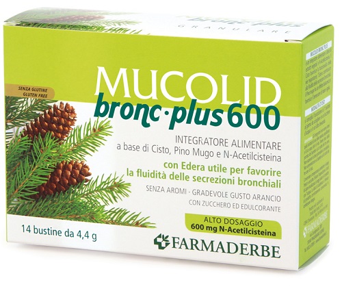 MUCOLID BRONC 600 PLUS 14 BUSTINE GRANULARE - Farma Nice