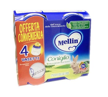 MELLIN OMOGENEIZZATO CONIGLIO 4X80 G - Farma Nice