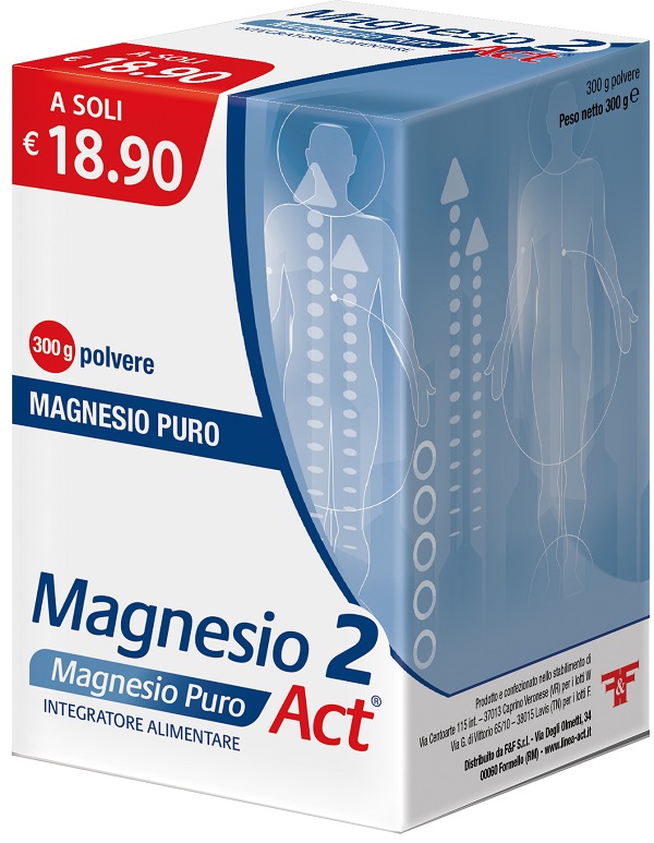MAGNESIO 2 ACT PURO POLVERE 300 G - Farma Nice