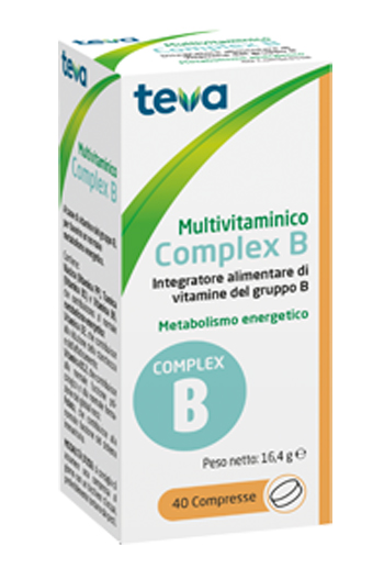 MULTIVITAMINICO COMPLEX B TEVA 40 COMPRESSE 16,4 G - Farma Nice