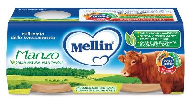 MELLIN OMOGENEIZZATO MANZO 2 X 80 G - Farma Nice