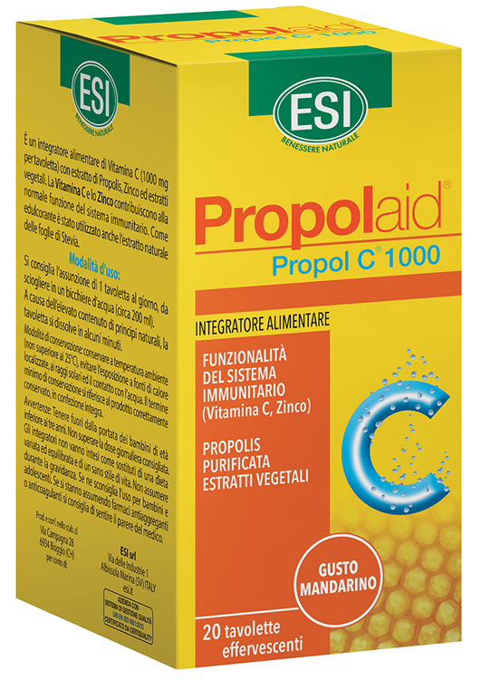 ESI PROPOLAID C 1000 20 TAVOLETTE EFFERVESCENTI - Farma Nice